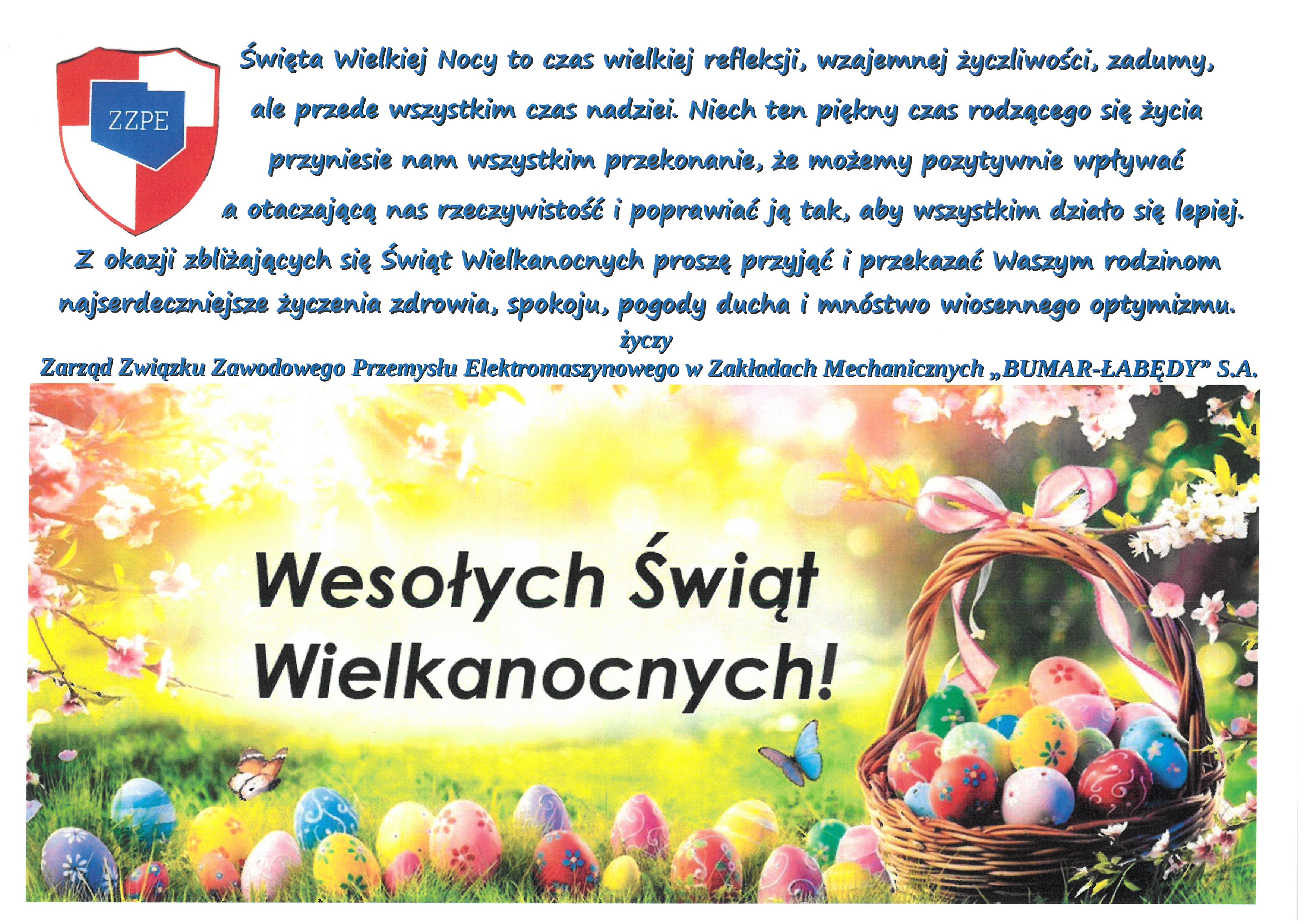 Zyczenia wielkanocne 2025